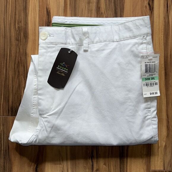 NEW Greg Norman For Tasso Elba White Pants - Picture 1 of 7